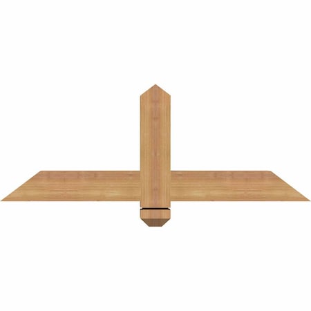 Ekena Millwork Eugene Smooth Timber Gable Bracket, Western Red Cedar, 36"W x 13"H x 3 1/2"D x 3 1/2"F, 9/12 Pitch GBW036X13X0404EUG00SWR
